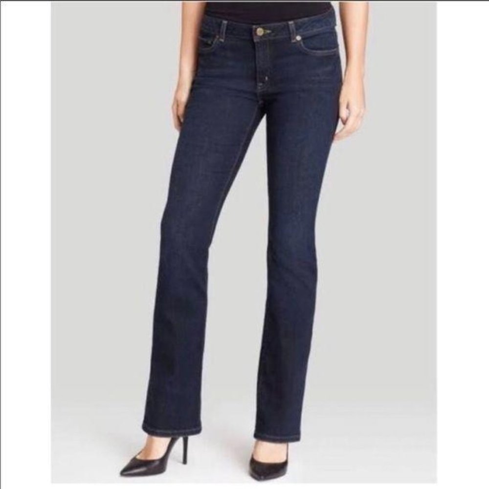 Michael Kors Dark Wash Flare Signature Pocket Jeans